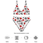 Bejeweled Card Suits Recycled high-waisted bikini