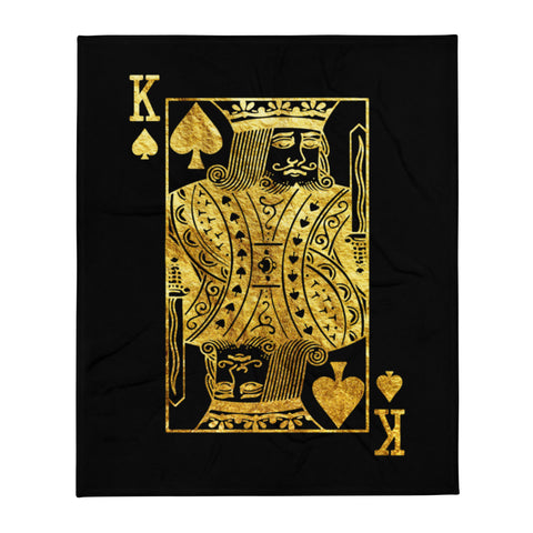 King of Spades Throw Blanket